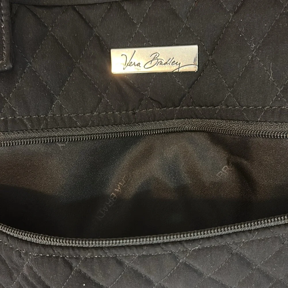 Vera Bradley Black Quilted Infant Baby Bag with Changing Mat